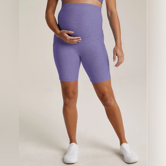 NWT Beyond Yoga Spacedye Pockets Forever Maternity Biker Short, Size L - Picture 1 of 6